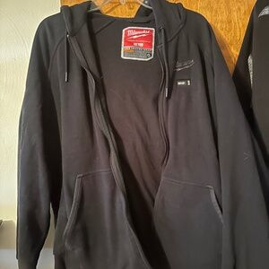 Black Milwaukee M12 Heated zip up  hooded jacket,